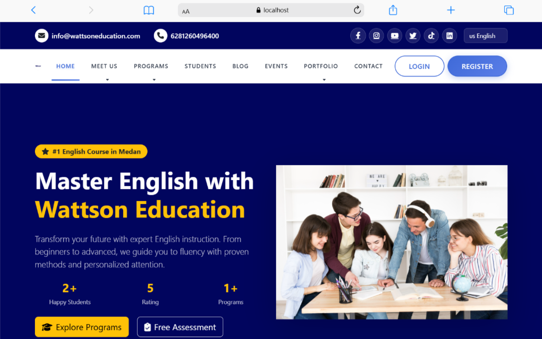 Wattson English Course Binjai – Website Pendidikan Bahasa Inggris Profesional